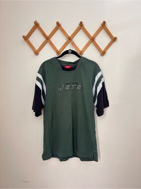 Vintage NFL New York Jets Green and Black Short-Sleeve Tee